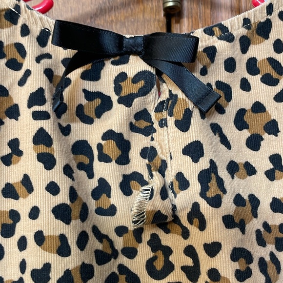CARTERS UEC Girls Size 8 Corduroy Drop Waist Cheetah Animal Print Dress Brown - Picture 10 of 12